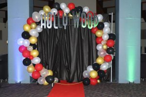 Backdrop at prom. At prom there was a balloon arch to take photos in front of, which people loved. Almost everyone at prom takes photos at the balloon arch to have memorable photos. 
“By the balloon arch, I took photos with all the exchange students, the photos turned out great,” senior Magali Molins said.
