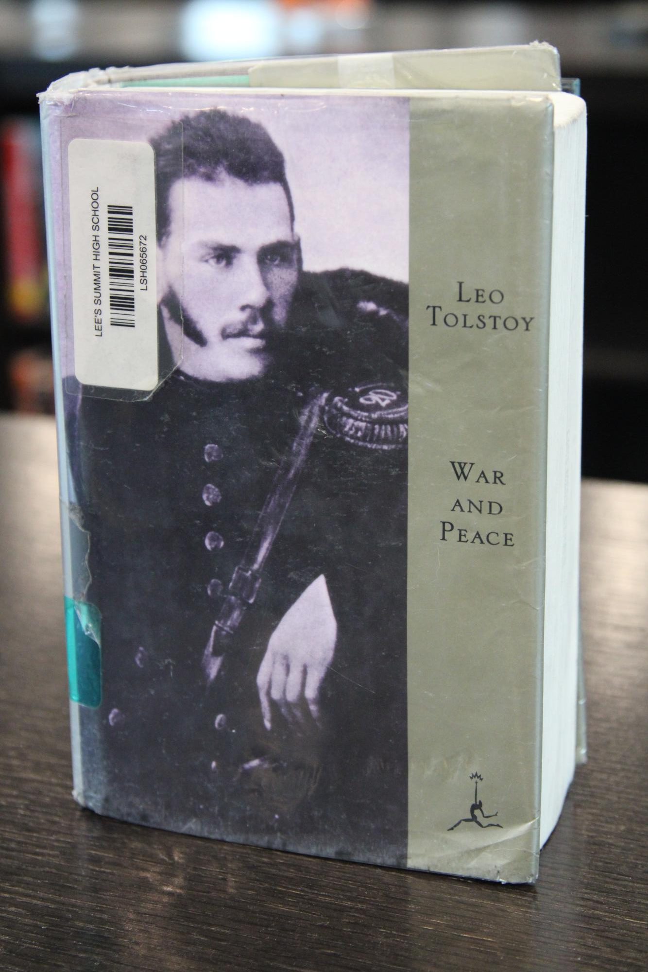 War and Peace by Leo Tolstoy in the Paul D. Coverdell Library Media Center at Lee's Summit High School. Photo by Natalie Lona.